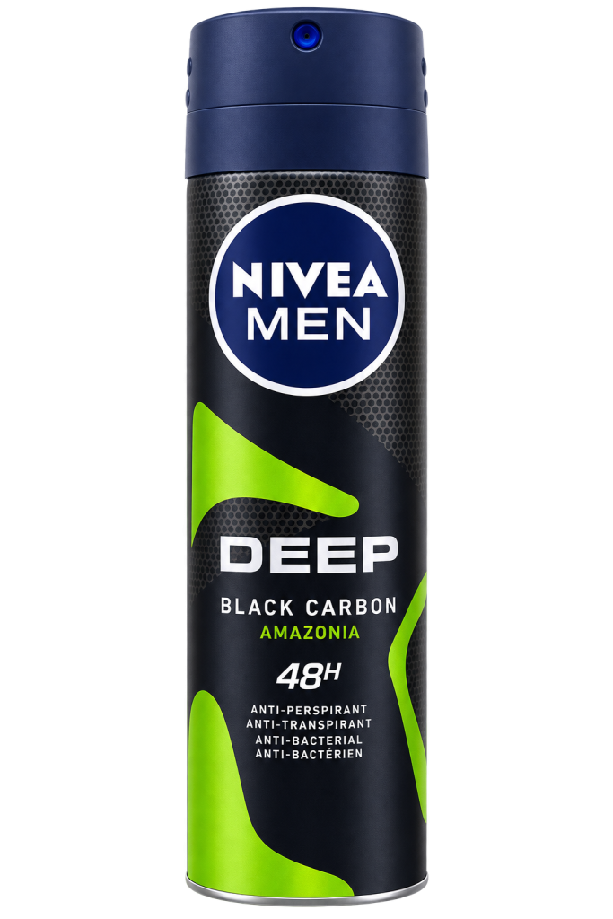 اسپری ضد تعریق مردانه نیوآ سری Deep Black Carbon مدل Amazonia 48H