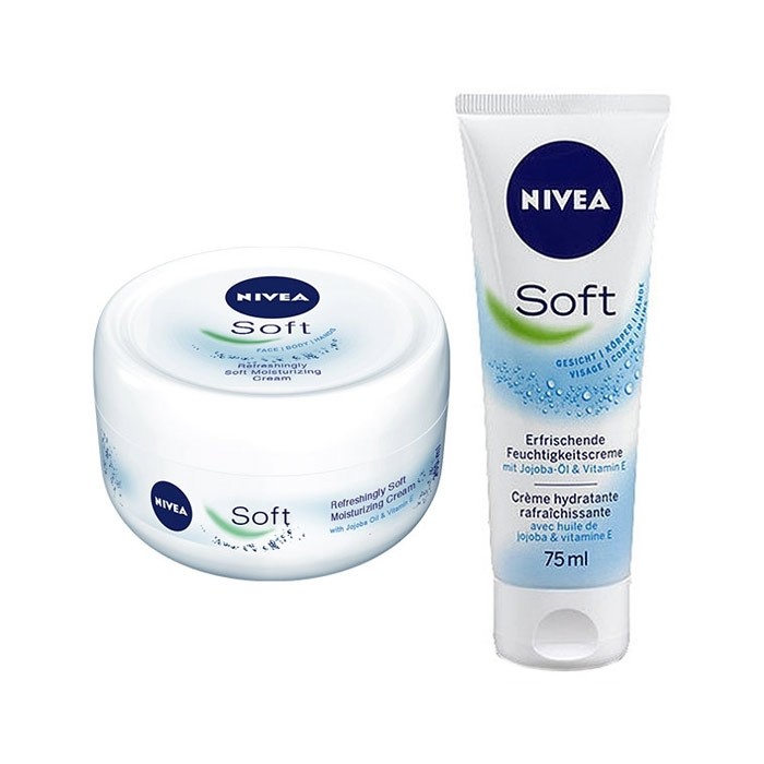 کرم مرطوب کننده نیوآ مدل سافت NIVEA Soft در حجم های ۷۵ و ۲۰۰ میلی لیتر