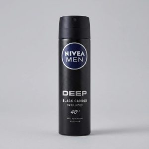 اسپری ضد تعریق مردانه نیوآ سری Deep Black Carbon مدل Dark Wood 48H