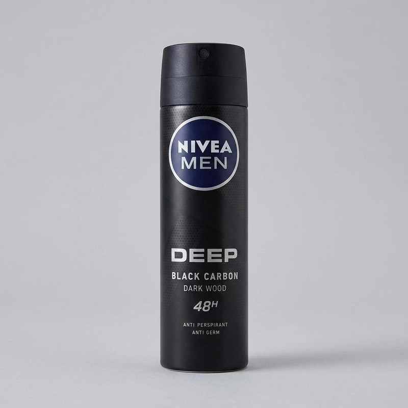 اسپری ضد تعریق مردانه نیوآ سری Deep Black Carbon مدل Dark Wood 48H
