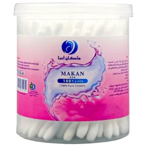 گوش پاک کن ماکان آسا مدل Pure Cotton بسته 100 عددی